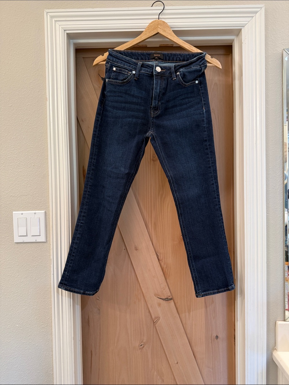 Quince Dark Blue Cropped Women's Jeans